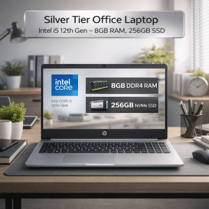 🥈 Silver Tier Office Laptop (Intel i5 12th Gen – 8GB RAM, 256GB SSD)